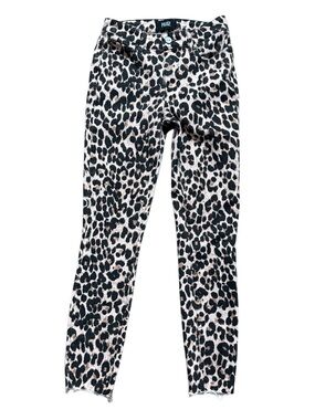 PAIGE Leopard Print Hoxton Ankle Skinny Jeans Size 24